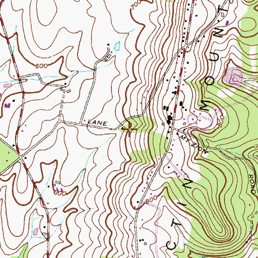 Topographic Map of Holter, MD