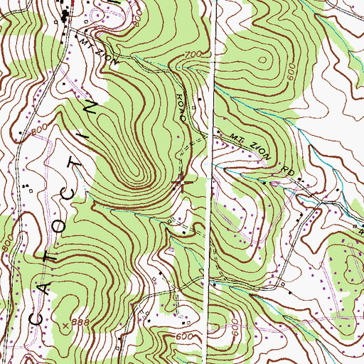 Topographic Map of Horman, MD