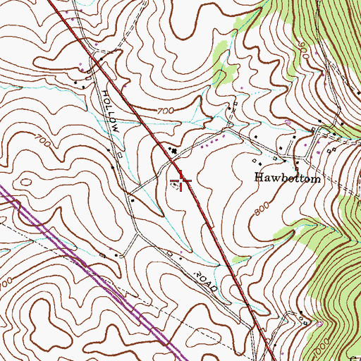 Topographic Map of Johnson Cemetery, MD