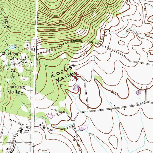 Topographic Map of Lambs Knoll Farm, MD