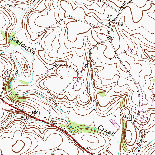 Topographic Map of Middletown View, MD