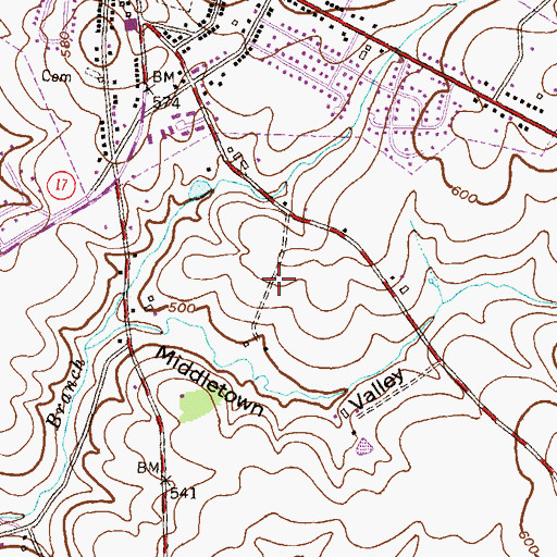 Topographic Map of Remsberg Acres, MD