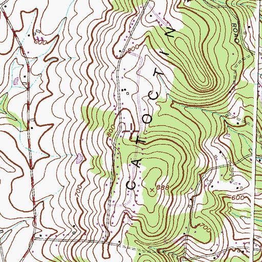 Topographic Map of Skyline Estates, MD