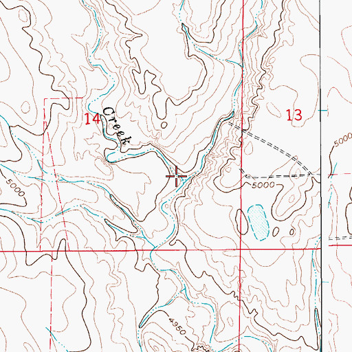 Topographic Map of Wildhorse Creek, CO