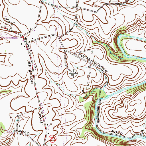 Topographic Map of Waynes Way, MD