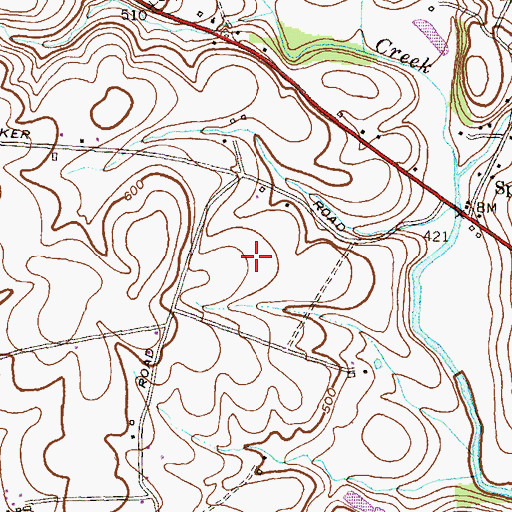 Topographic Map of West Middletown Estates, MD