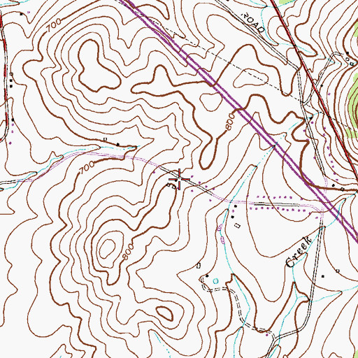 Topographic Map of Wilmar Farms, MD