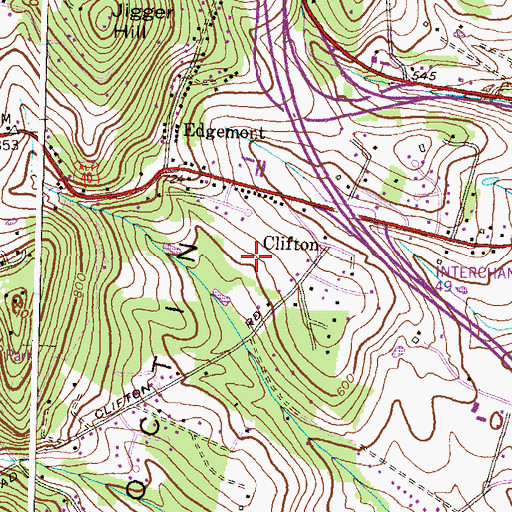 Topographic Map of Culler Oaks, MD