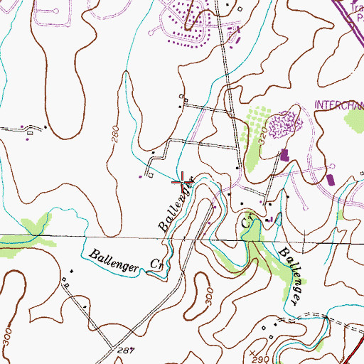 Topographic Map of King Branch, MD