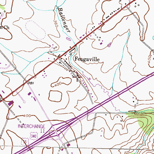 Topographic Map of Make Shift Estates, MD