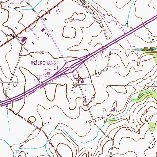Topographic Map of Mathews, MD