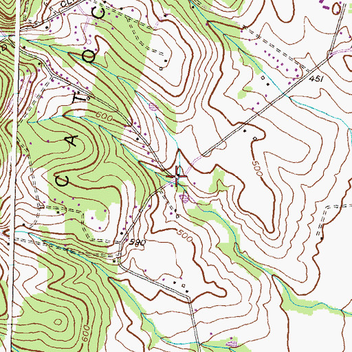 Topographic Map of Roberts Retreat, MD