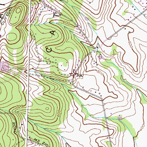 Topographic Map of Stockman, MD