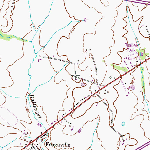 Topographic Map of Stoney Creek Farms, MD