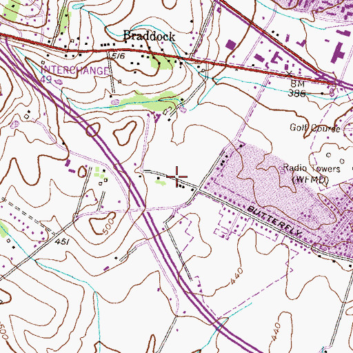 Topographic Map of Summers Station (historical), MD