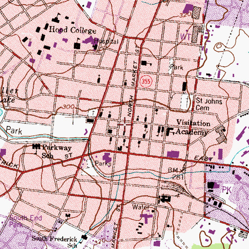 Topographic Map of Beth Shalom Synagogue, MD