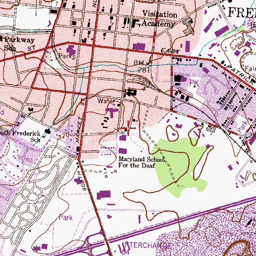Topographic Map of Church of God, MD