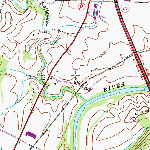 Topographic Map of Frederick County Adult Detention Center, MD