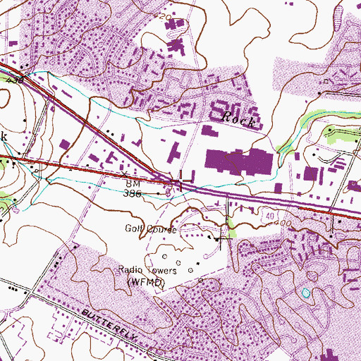 Topographic Map of Grove Hill, MD