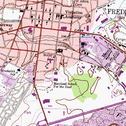 Topographic Map of Saint Barnabas Episcopal Chapel, MD