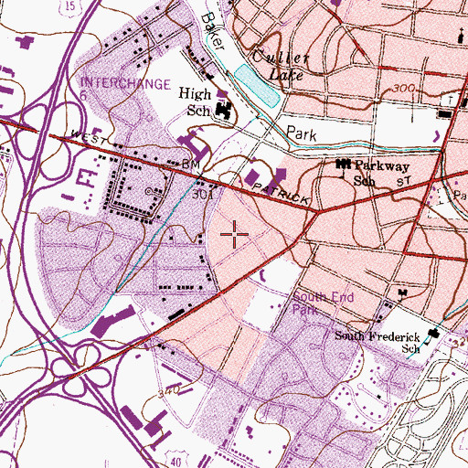 Topographic Map of Thomas Playground, MD