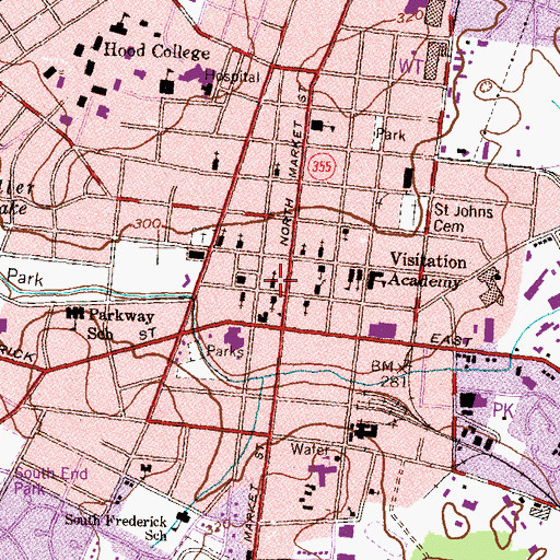 Topographic Map of Trinity Chapel of the Evangelical Reformed Church, MD