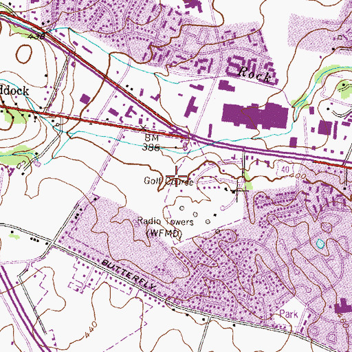 Topographic Map of VFW Country Club, MD