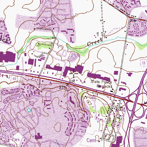 Topographic Map of Westridge Square Shopping Center, MD