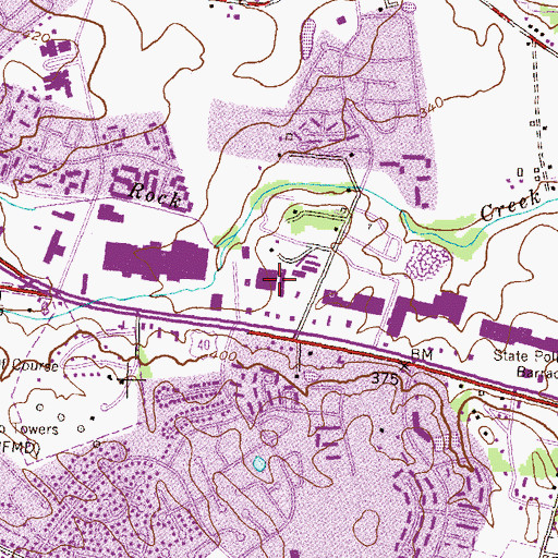 Topographic Map of Willowtree Plaza Shopping Center, MD