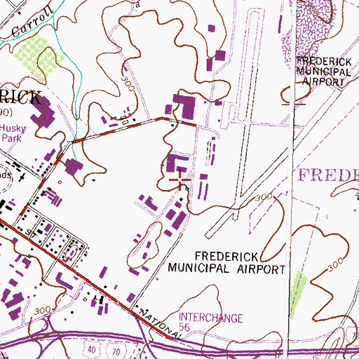 Topographic Map of Airport Industrial Park, MD