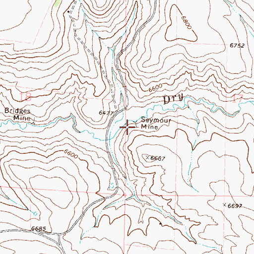 Topographic Map of Seymour Mine, CO