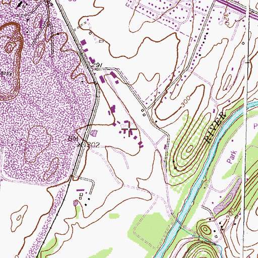 Topographic Map of Ausherman Industrial Park, MD