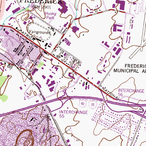 Topographic Map of Eastgate Shopping Center, MD