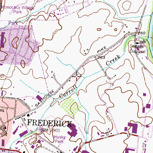 Topographic Map of Fairview Cemetery, MD