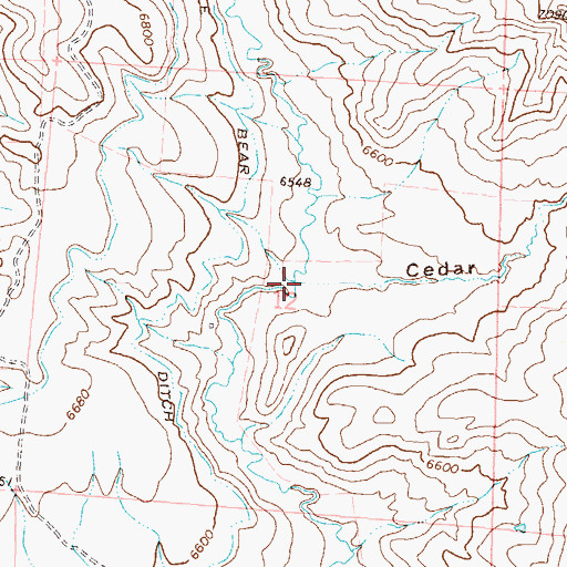 Topographic Map of Cedar Hill Gulch, CO