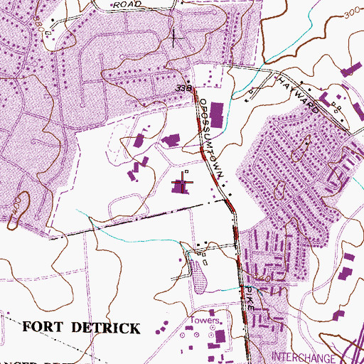Topographic Map of Frederick County Career and Technology Center, MD