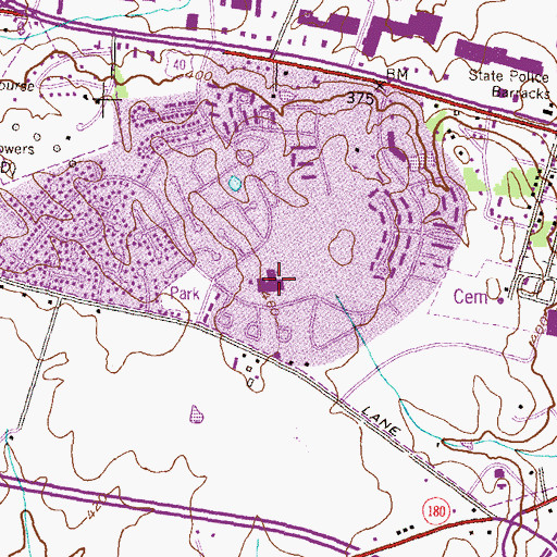 Topographic Map of Hillcrest Elementary School, MD