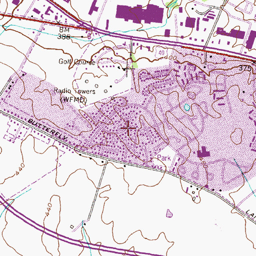 Topographic Map of Hillcrest Orchard, MD