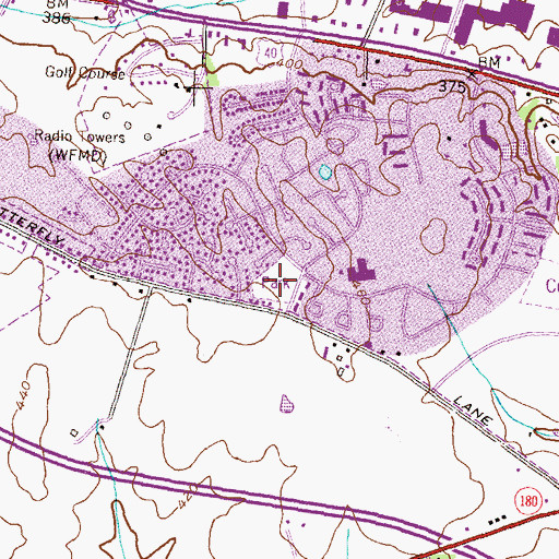 Topographic Map of Hillcrest Park, MD