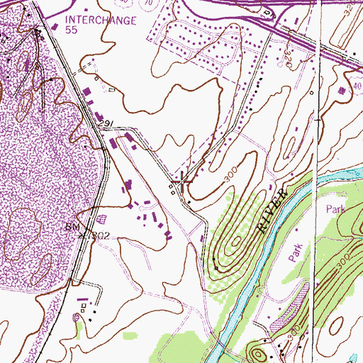 Topographic Map of Hillmark, MD