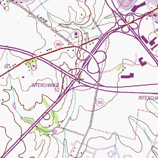 Topographic Map of Interchange 52, MD