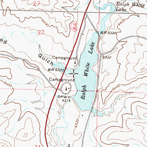 Topographic Map of Cottonwood Gulch, CO