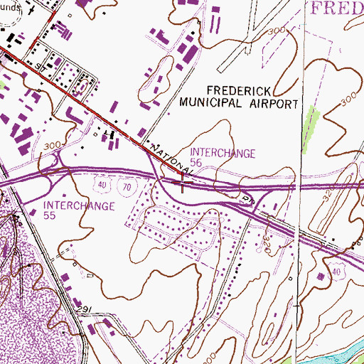 Topographic Map of Interchange 56, MD