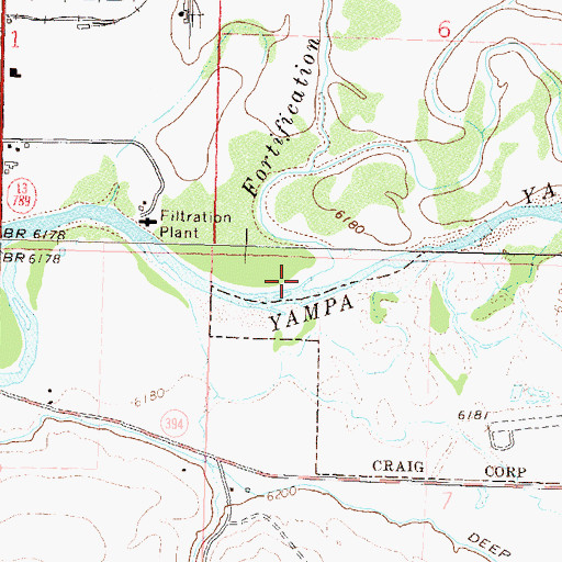 Topographic Map of Fortification Creek, CO