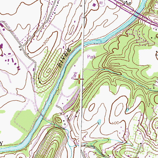 Topographic Map of Monocacy Pine Cliff Park, MD