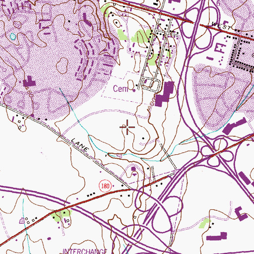 Topographic Map of Overlook, MD