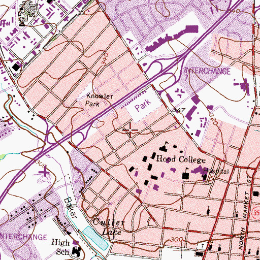 Topographic Map of Rosedale, MD