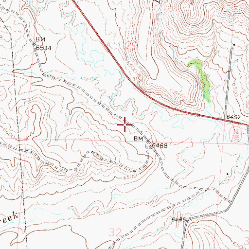 Topographic Map of Blue Gravel Creek, CO