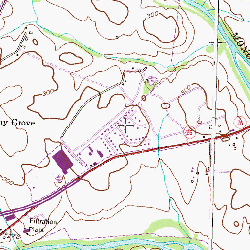 Topographic Map of Broadview Acres, MD