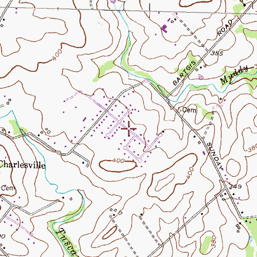 Topographic Map of Catoctin Manor Estates, MD